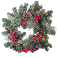 Wianek świąteczny LED 27370 OWOCE 50cm