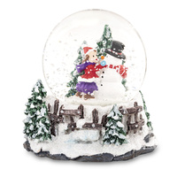 Szklana kula 109131 BAŁWANEK z dzieckiem 9cm