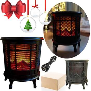 Kominek LED 27398 czarny 35x15x30,5cm