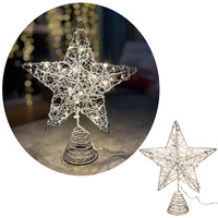Topper świąteczny LED 27401 GWIAZDA ciepły b. 25cm