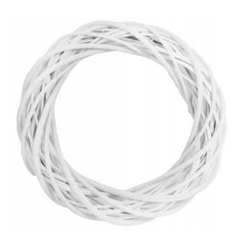 Wianek wiklinowy 27410 biały 40cm