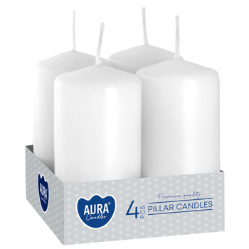 Świeca pieńkowa 80/40 biały 090 Bispol 4szt