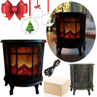 Kominek LED 27398 czarny 35x15x30,5cm