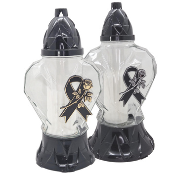 Znicz K-9570 SERCE wstęga z różą mix (5szt)