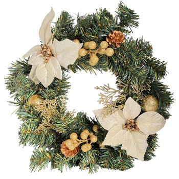 Wianek świąteczny 27368 G.BETLEJEMSKA złoty 40cm