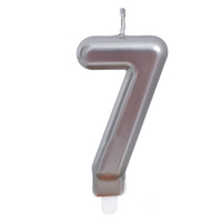 Świeczka urodzinowa 26498 cyfra srebrny 7