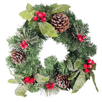 Wianek świąteczny 27367 OWOCE mrożony 24cm