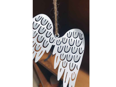 Zawieszka SKRZYDŁA TS321 metal biały 14cm