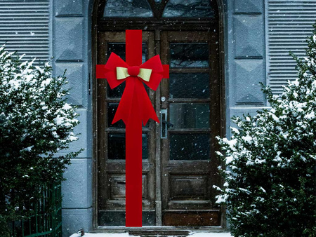 Kokarda welurowa 27351 zestaw z szarfą czerwony