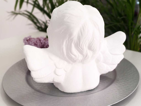 Figurka ANIOŁ CY16B181 biały myślący 18cm