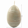 Świeca jajko duże szary B23 104 13/8cm