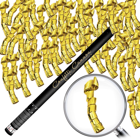 Tuba z serpentynami TUKSE80-019M złoty 80cm