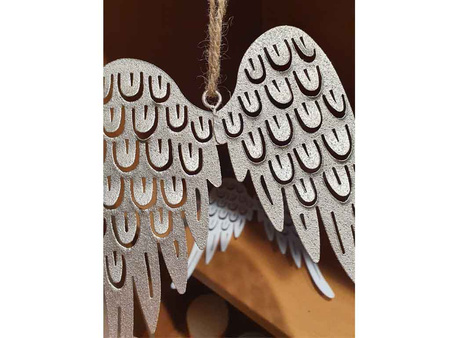 Zawieszka SKRZYDŁA TS418 metal złoty 14cm