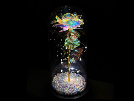Wieczna RÓŻA led 26702 pojed.kulki różowy 21,5cm