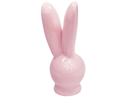 Figurka KRÓLIK C139951 uszy ceramika różowy 17,5cm