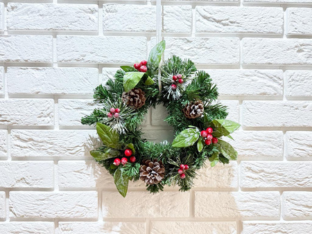 Wianek świąteczny 27367 OWOCE mrożony 24cm