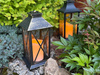Latarnia plastikowa LED 26561 ŚWIECA czarny 29cm