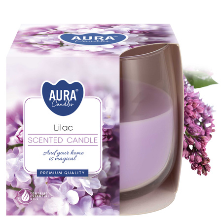 Świeca w szkle SN71-38 Bispol - Lilac