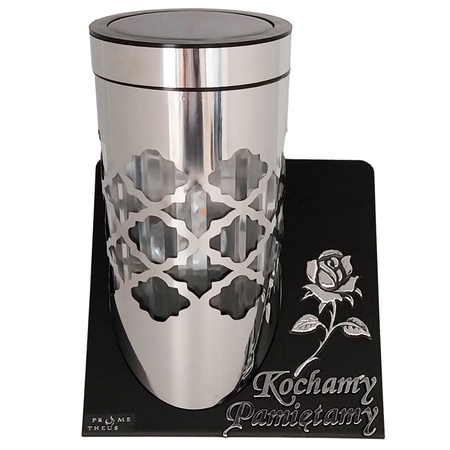 Znicz SOLAR metalowy K-6685 PAMIĘTAMY (4szt)