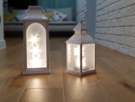 Latarnia plastikowa LED 2010B-J biały 30cm