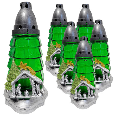 Znicz BN K-6241 CHOINKA apl.szopka zielony (6szt)