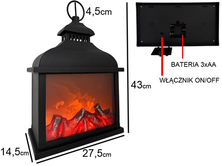 Kominek LED 26572 37,5x27,5x14,5cm
