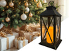 Latarnia plastikowa LED 26563 ŚWIECA czarny 29cm