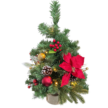 Drzewko sztuczne LED 27373 z ozdobami w worku 50cm