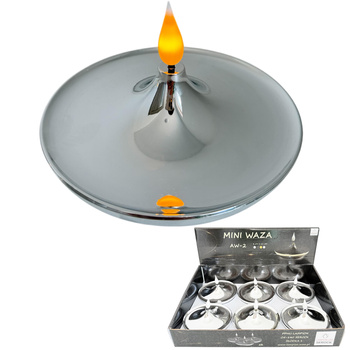 Świeca LED waza AW-2 srebrny 6szt  8x11cm