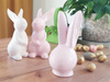 Figurka KRÓLIK C139951 uszy ceramika różowy 17,5cm