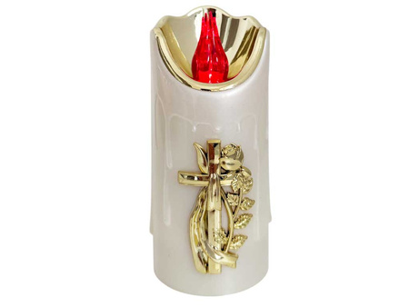 Świeca LED z krzyżem 1/23/SLC red 6szt 15cm