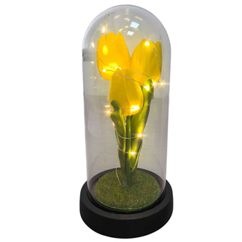 Wieczny TULIPAN 27609 LED potrójny żółty 19cm