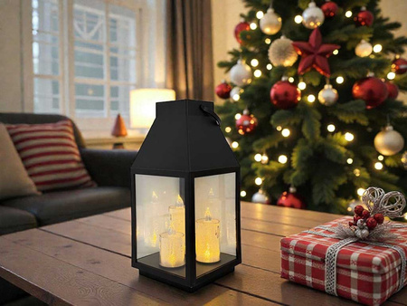 Latarnia plastikowa LED 27166 AKRYL czarny 35cm