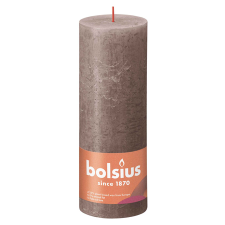 Świeca pieńkowa rustic 190/68 k. Taupe BOL