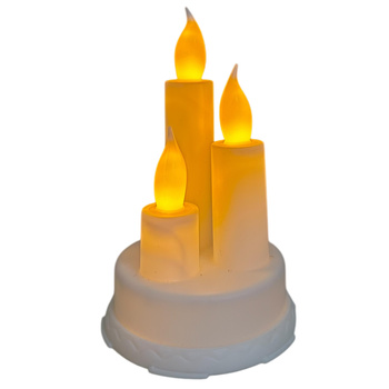 Świeca LED trio biały 14x8,5cm