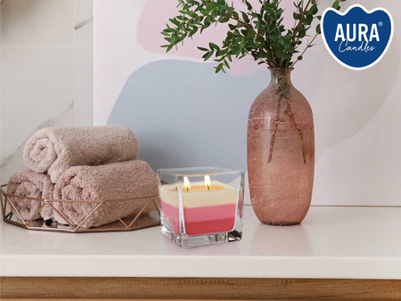 Świeca w szkle SNK80-355 Bispol - Vanilla-amber