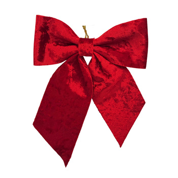 Kokarda welurowa 27348 czerwony 28x25cm