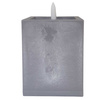 Świeca LED beton kwadrat 40/23/NWH szary 10x8cm