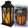 Latarnia plastikowa LED 26563 ŚWIECA czarny 29cm