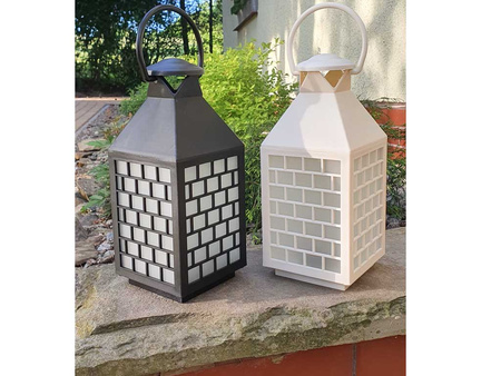 Latarnia plastikowa LED HY-0062 czarny 28x11,5cm