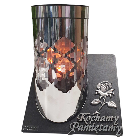 Znicz SOLAR metalowy K-6685 PAMIĘTAMY (4szt)