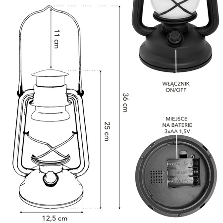 Lampa plastikowa LED 26916 25x14cm