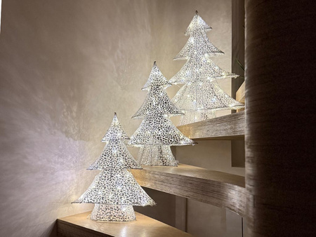 Figurka LED CHOINKA 173539 srebrny 60cm