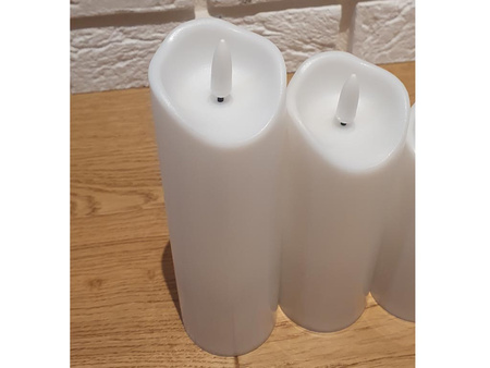 Świeca LED płomień wąska biały 12,5/5cm 1/20/WAX
