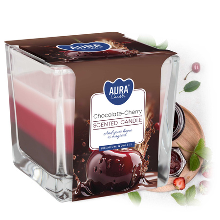 Świeca w szkle SNK80-104 Bispol - Chocolate cherry