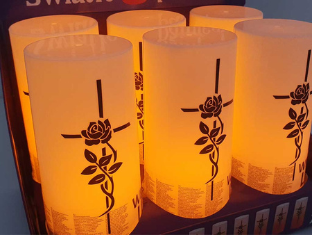 Świeca LED z efektem płomienia 6szt 1/18/WZP CROSS