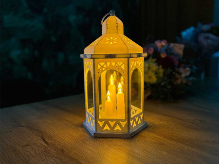 Latarnia plastikowa LED 26567 ŚWIECZKI biały 31cm