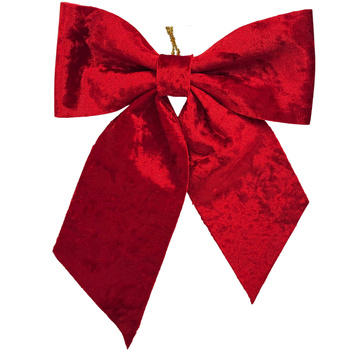 Kokarda welurowa 27347 czerwony 56x48cm