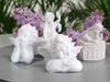 Figurka ANIOŁ AT98-12B3564B biały z harfą mix 23cm