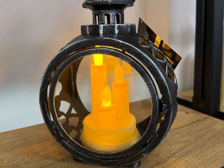 Świeca LED trio kremowy 14x8,5cm